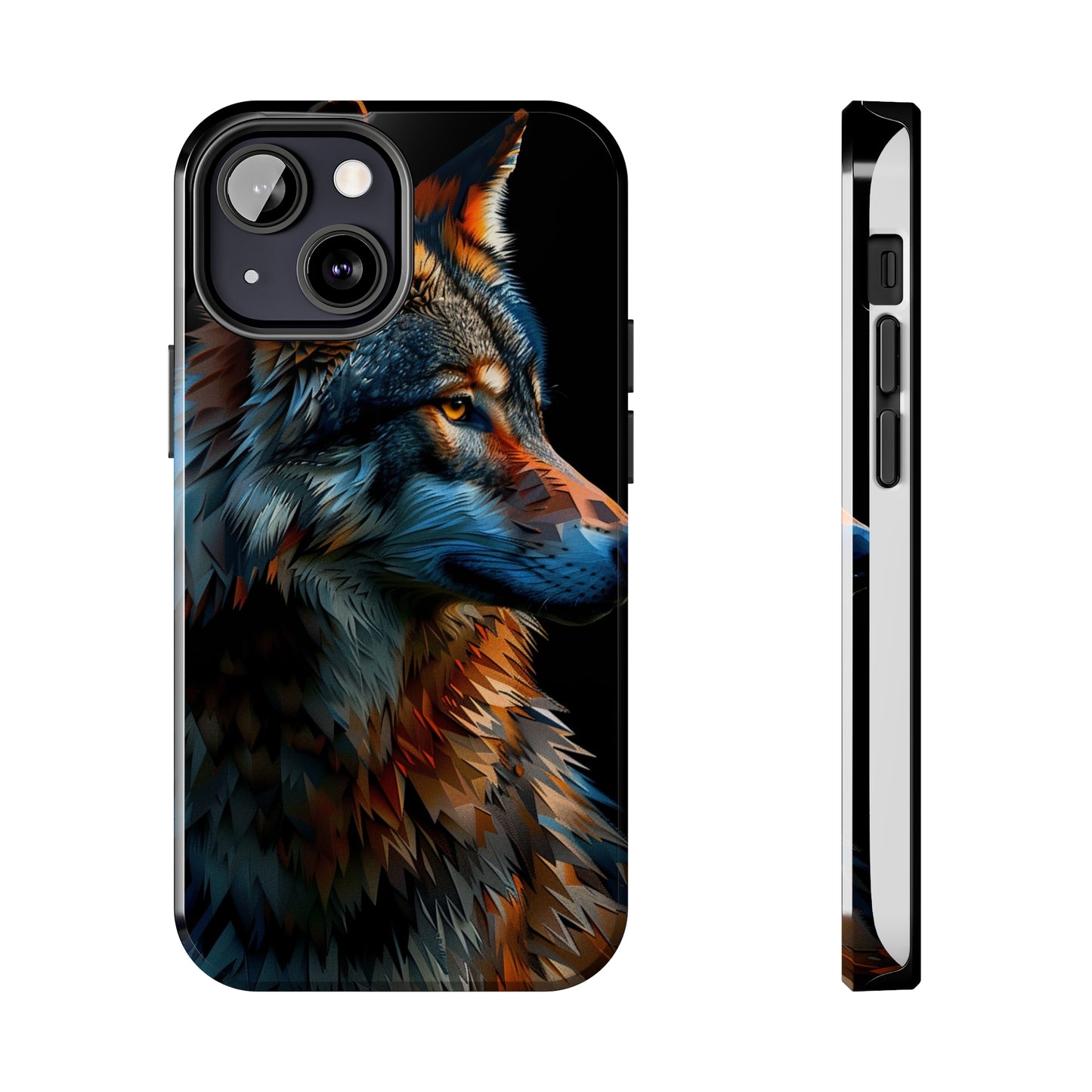 Biomorphism Style Wolf Phone Case 2 for iPhone - Lightweight, Impact Resistant, Wireless Charging Compatible