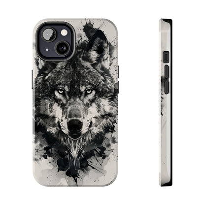 Calligraffiti Style Wolf Phone Case 3 for iPhone - Lightweight, Impact Resistant, Wireless Charging Compatible