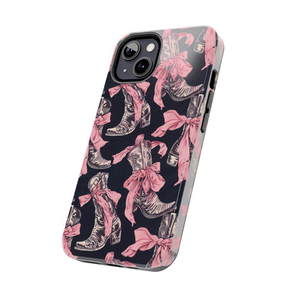 Bows and Boots 3 Phone Case for iPhone - Lightweight, Impact Resistant, Wireless Charging Compatible