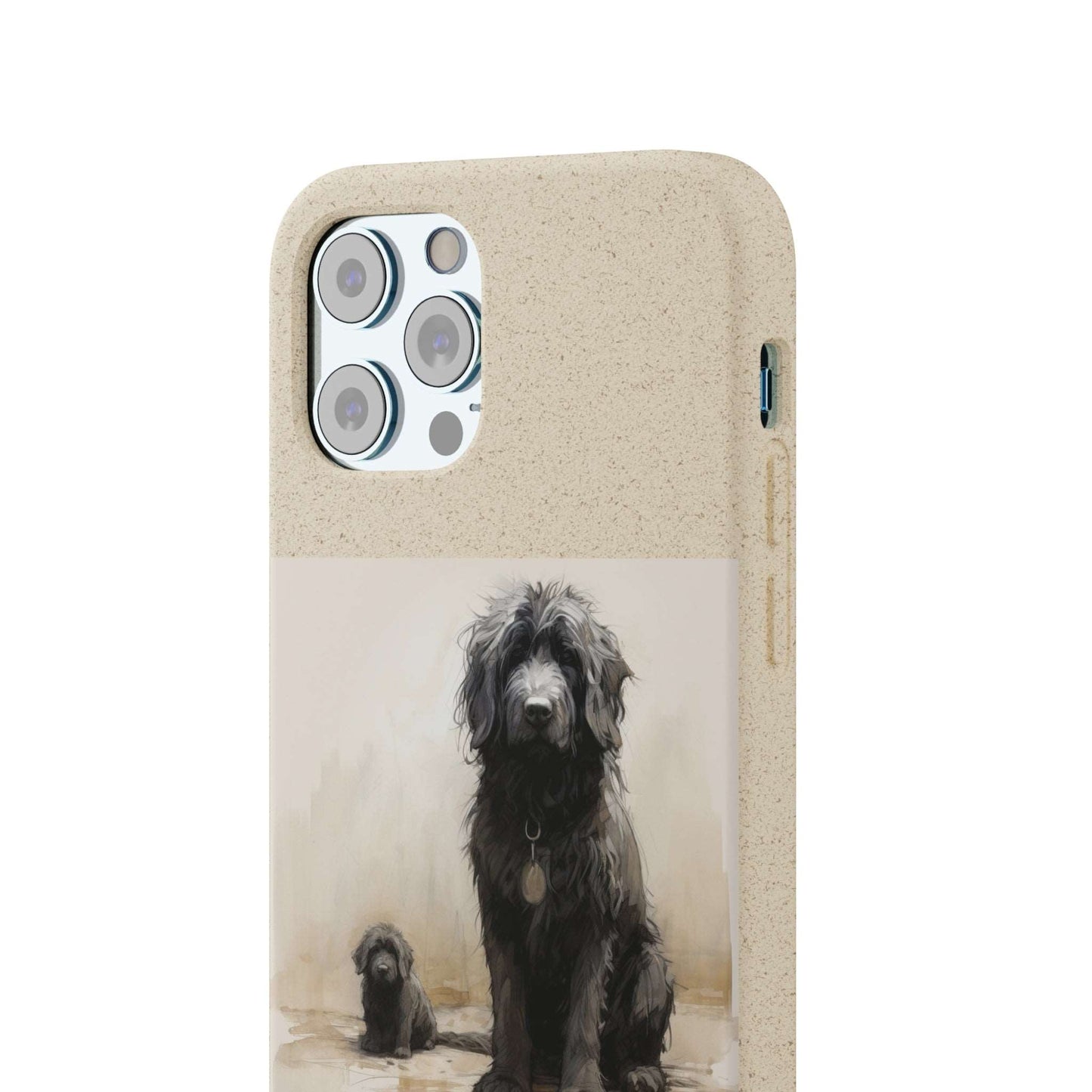 Biodegradable Custom Pet Phone Case, Dog iPhone Case, Doodle Phone Case, Newfypoo, Puppy phone case-AI phone case-AI By AJ