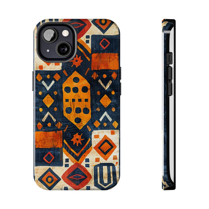 Cultural Tapestry Phone Case for iPhone - Lightweight, Impact Resistant, Wireless Charging Compatible