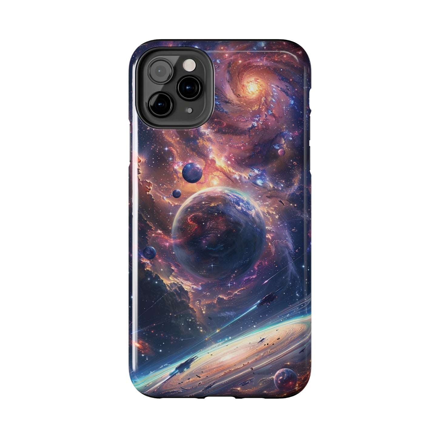 Cosmic Scene Phone Case for iPhone - Lightweight, Impact Resistant, Wireless Charging Compatible