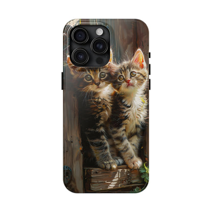 Window of Kittens Phone Case for iPhone - Lightweight, Impact Resistant, Wireless Charging Compatible