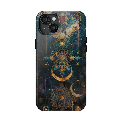 Mandala Pattern Phone Case for iPhone - Lightweight, Impact Resistant, Wireless Charging Compatible