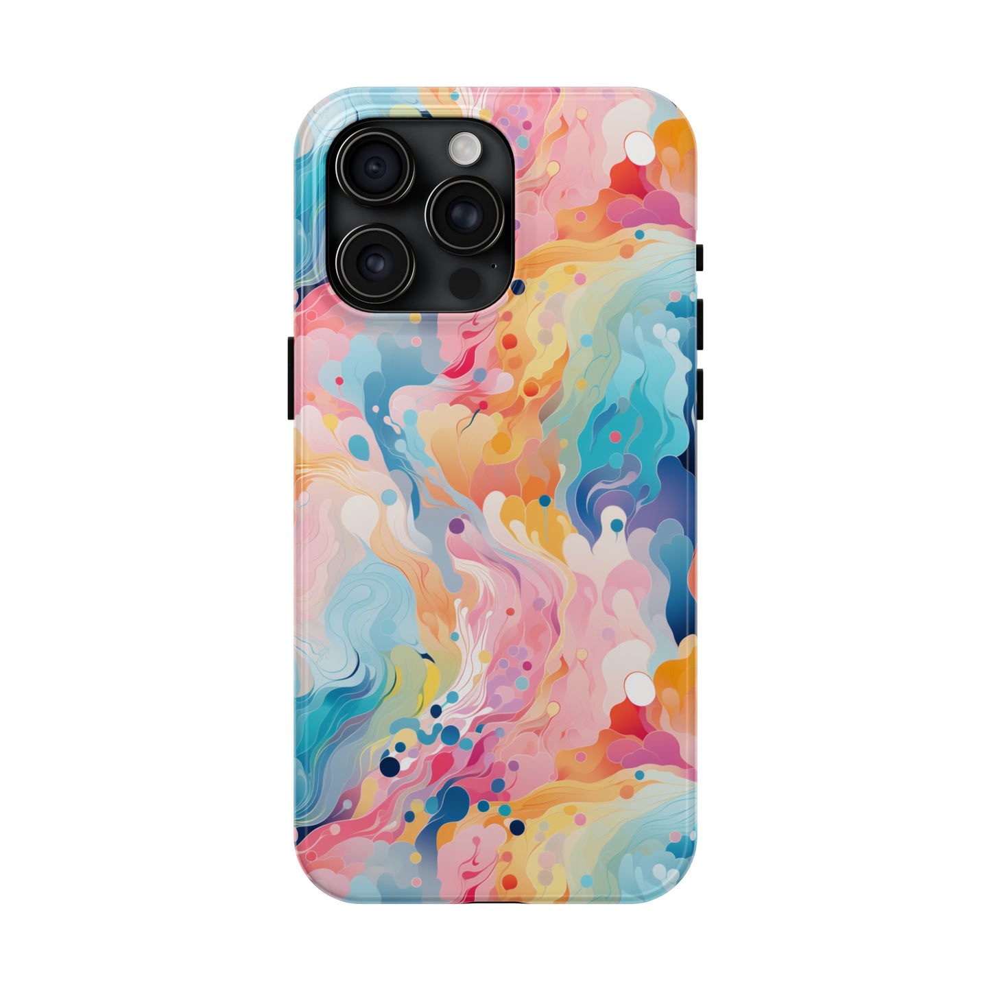 AI Psychedelic Pattern Phone Case for iPhone - Lightweight, Impact Resistant, Wireless Charging Compatible-AI phone case-AI By AJ