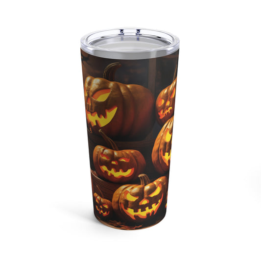 Halloween Tumbler, Spooky Pumpkin Tumbler with Pumpkins, 20 oz tumbler, Scary Tumbler, Spooky Tumbler, Halloween Gift