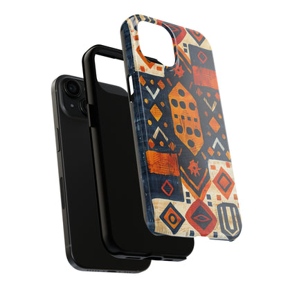 Cultural Tapestry Phone Case for iPhone - Lightweight, Impact Resistant, Wireless Charging Compatible