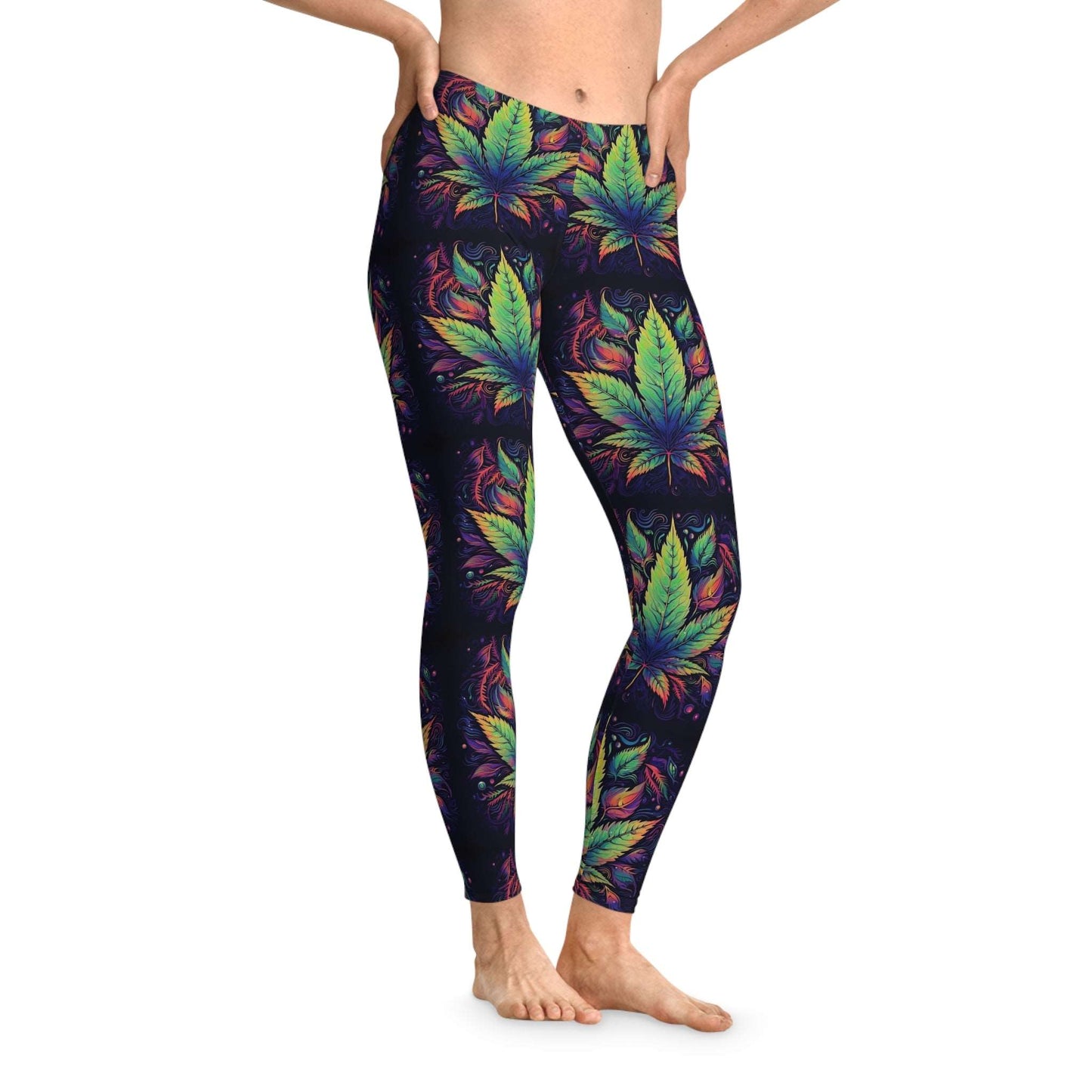 Cannabis Leggings for that special party or just hanging around in your comfy weed leggings.