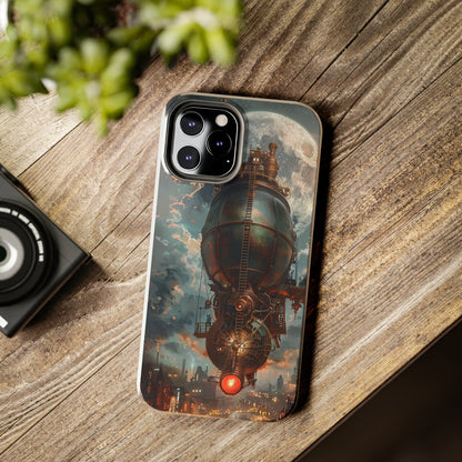 Steampunk Adventure Phone Case for iPhone - Lightweight, Impact Resistant, Wireless Charging Compatible