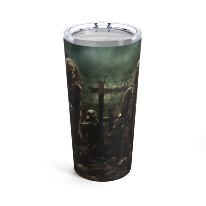 Zombie Apocalypse in the Graveyard - 20oz Tumbler - Spooky Tumbler - Scary Tumbler