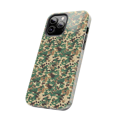 Green Camo Phone Case for iPhone - Lightweight, Impact Resistant, Wireless Charging Compatible