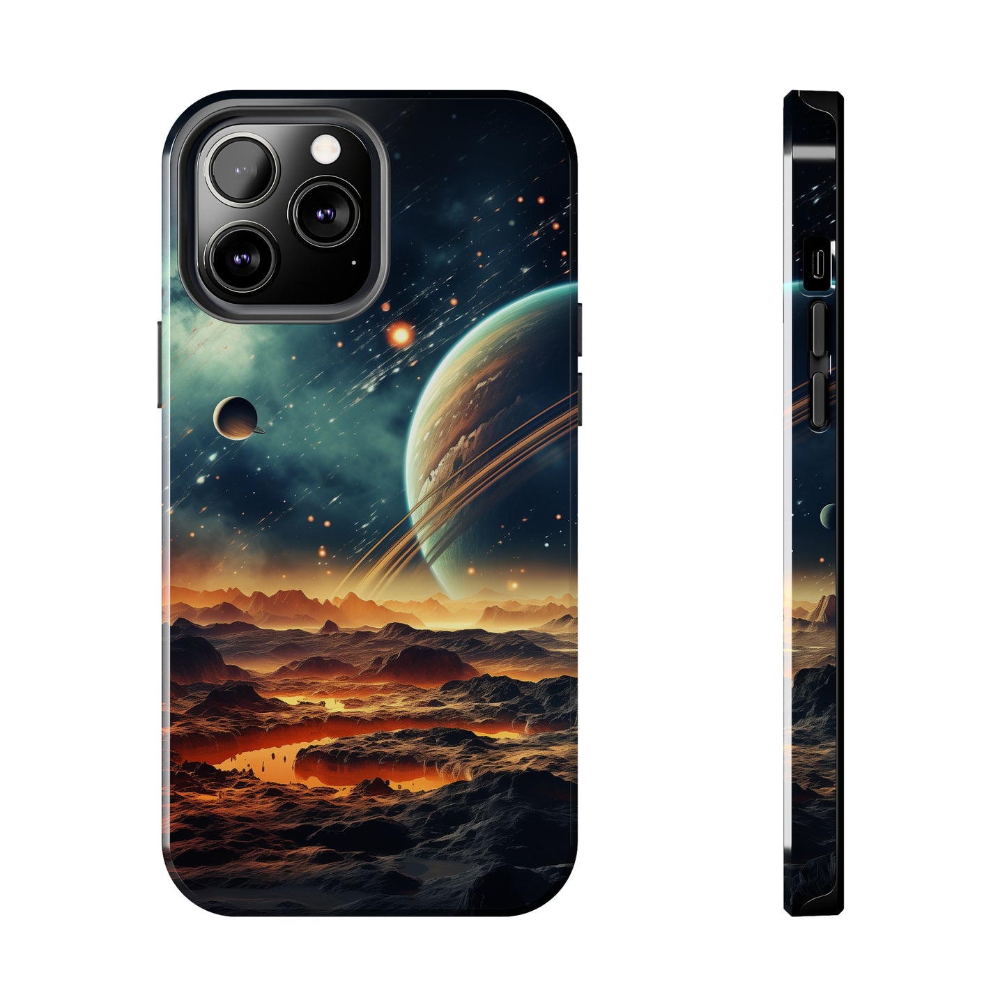 Space Phone Case for iPhone - Lightweight, Impact Resistant, Wireless Charging Compatible