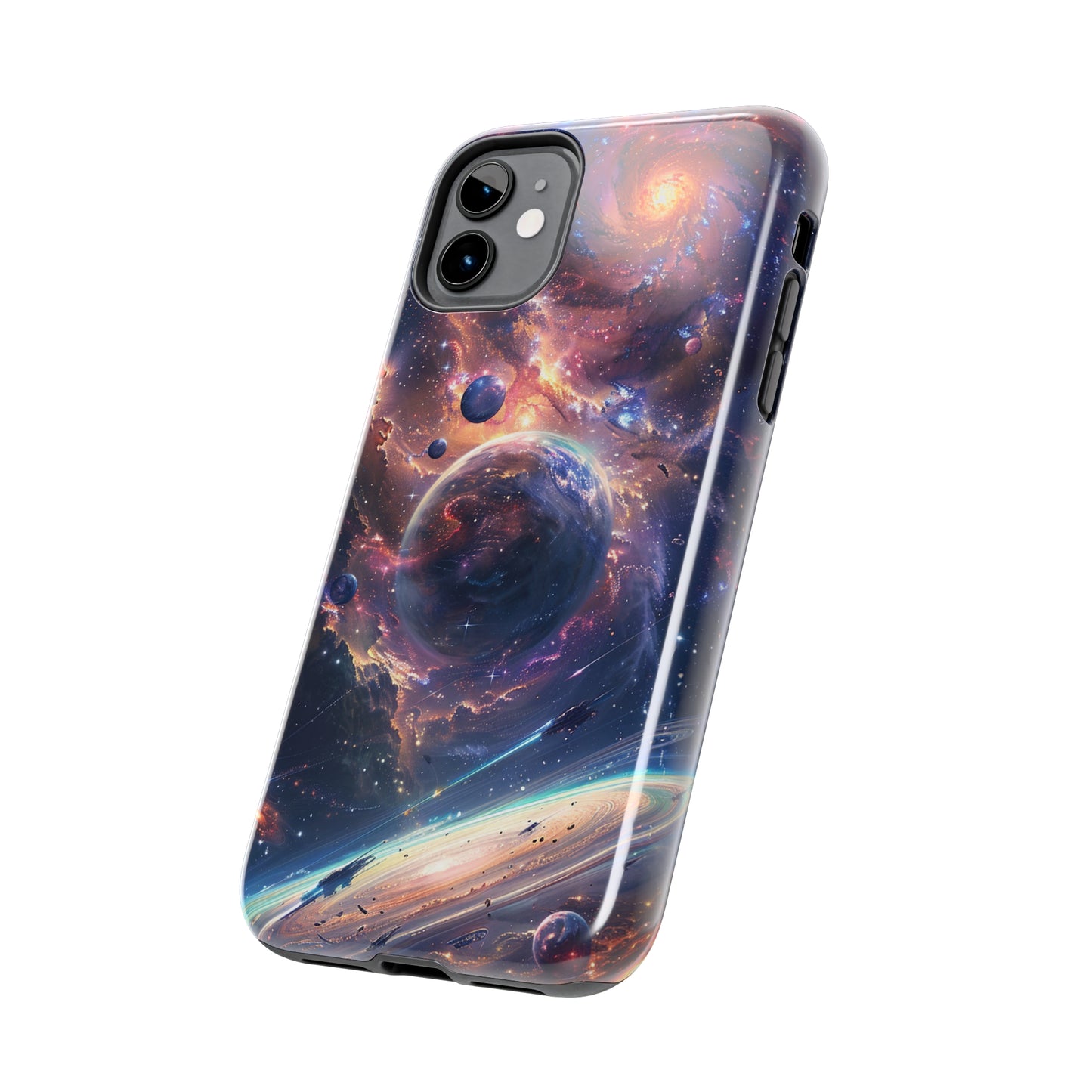 Cosmic Scene Phone Case for iPhone - Lightweight, Impact Resistant, Wireless Charging Compatible