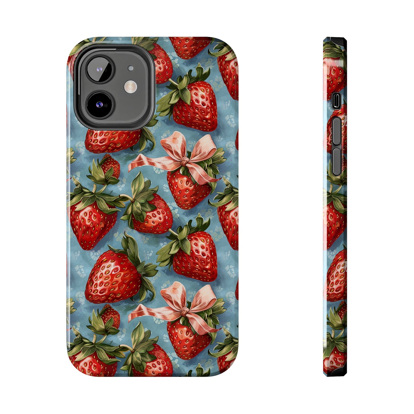 Bows and Berries 2 Phone Case for iPhone - Lightweight, Impact Resistant, Wireless Charging Compatible