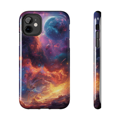 Cosmic Space Phone Case for iPhone - Lightweight, Impact Resistant, Wireless Charging Compatible