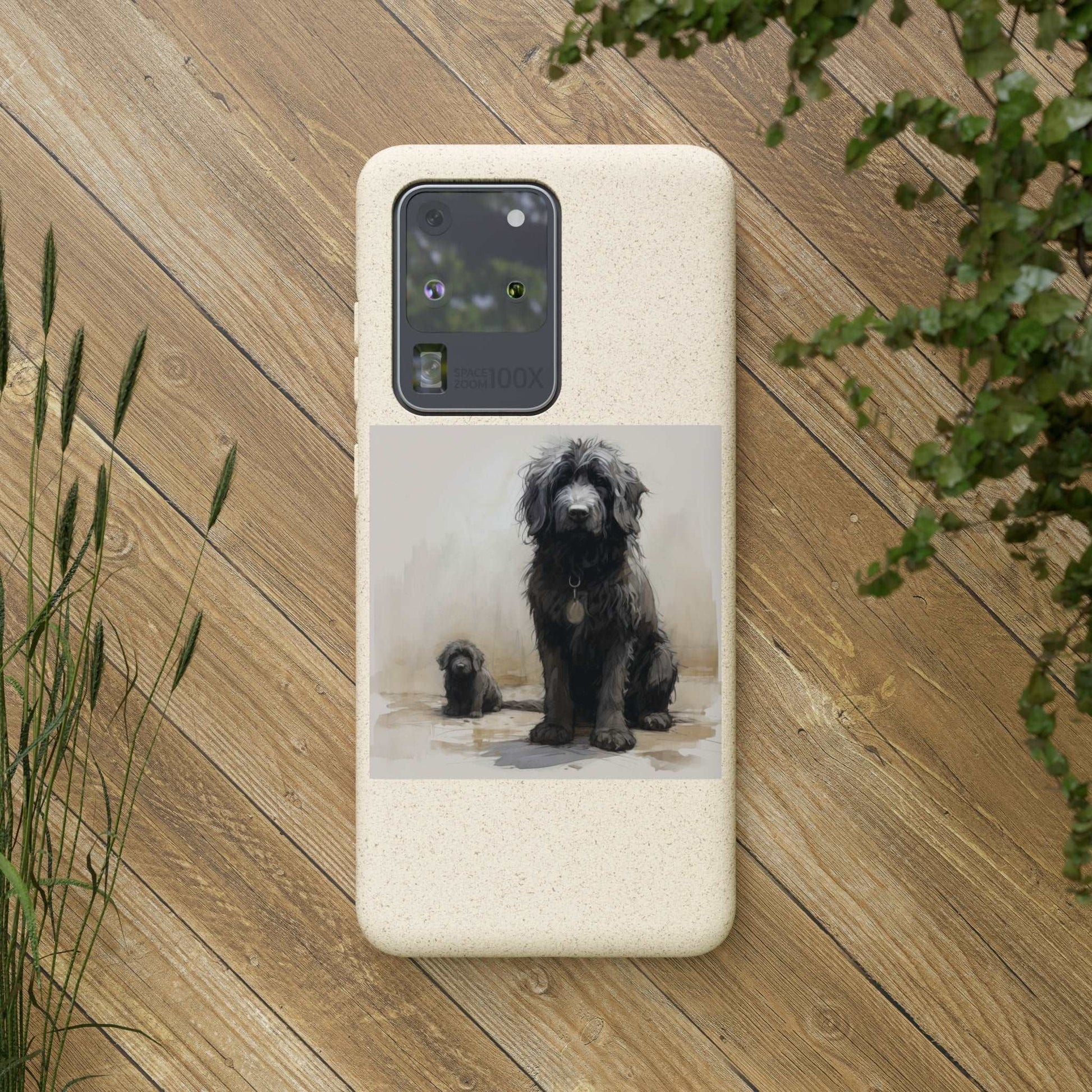 Biodegradable Custom Pet Phone Case, Dog iPhone Case, Doodle Phone Case, Newfypoo, Puppy phone case-AI phone case-AI By AJ