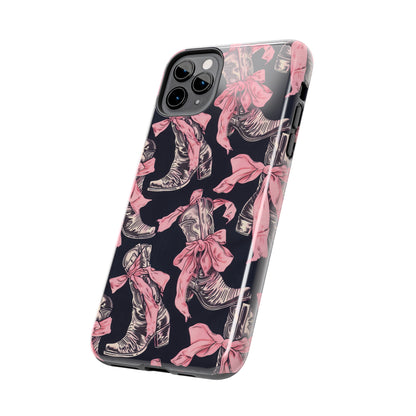 Bows and Boots 3 Phone Case for iPhone - Lightweight, Impact Resistant, Wireless Charging Compatible