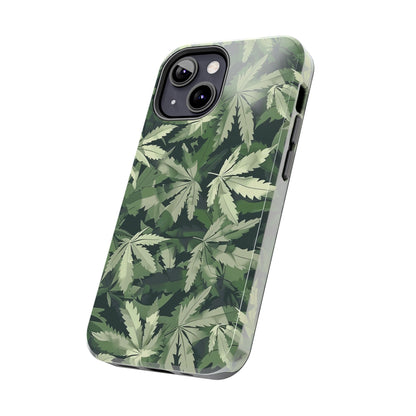 Cannabis Camo 3 Phone Case for iPhone - Lightweight, Impact Resistant, Wireless Charging Compatible