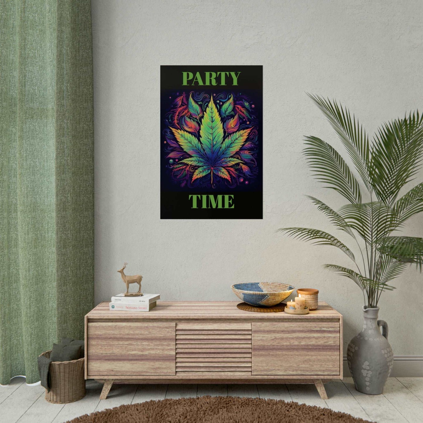 Neon Weed Poster