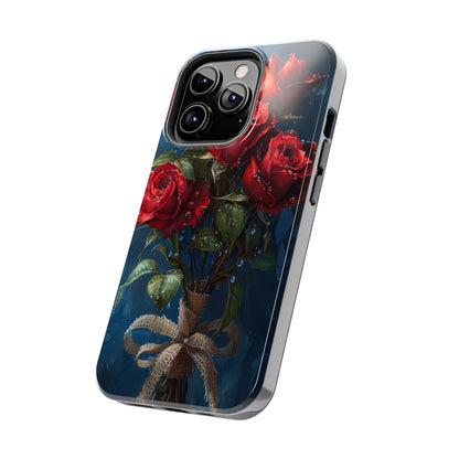 Roses Phone Case for iPhone - Lightweight, Impact Resistant, Wireless Charging Compatible