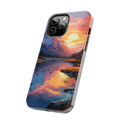 Serene Scene Phone Case for iPhone - Lightweight, Impact Resistant, Wireless Charging Compatible