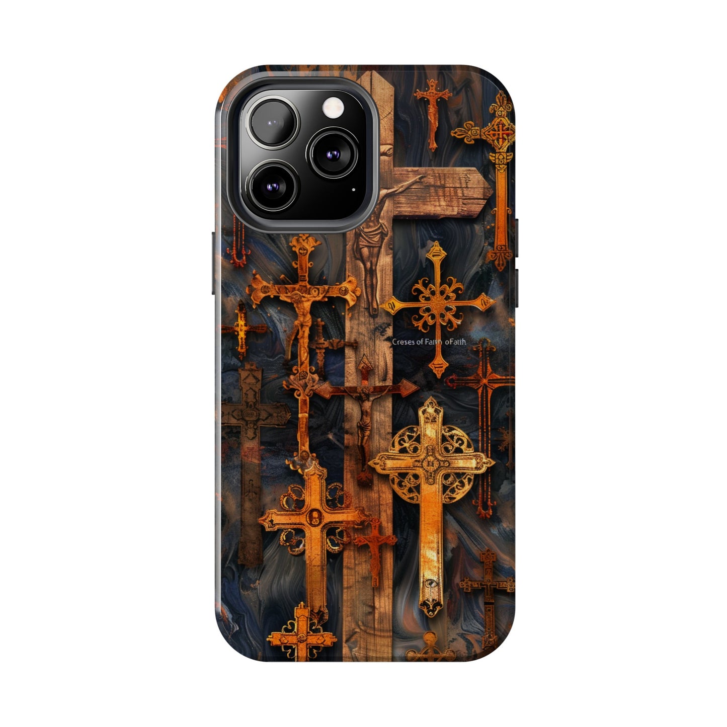 Religious Cross Phone Case for iPhone - Lightweight, Impact Resistant, Wireless Charging Compatible