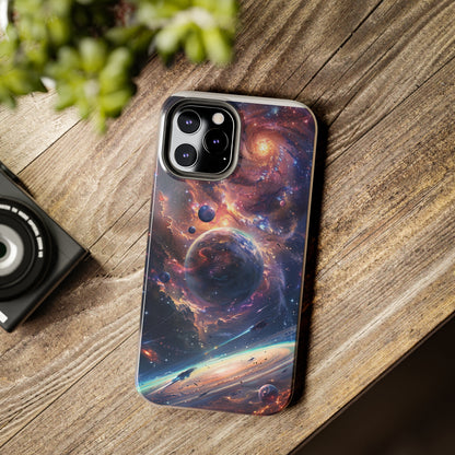 Cosmic Scene Phone Case for iPhone - Lightweight, Impact Resistant, Wireless Charging Compatible