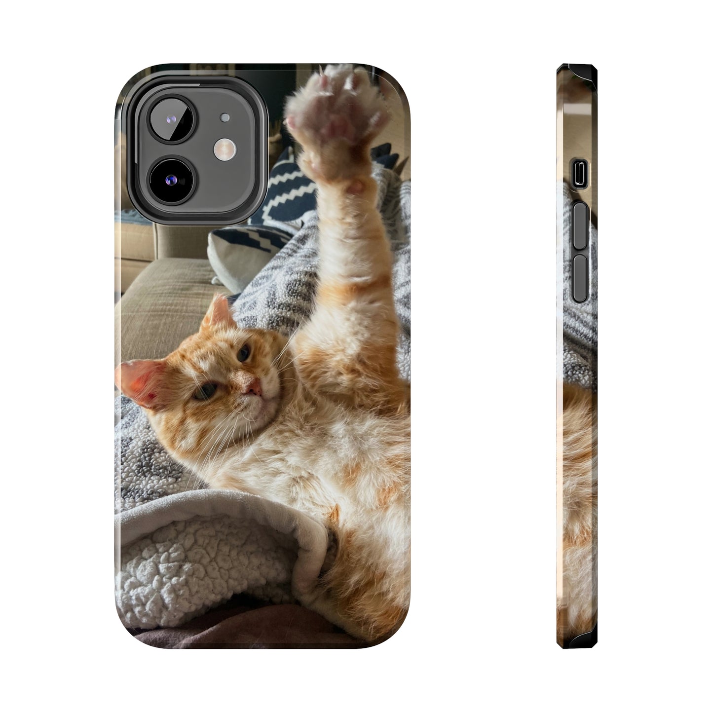 Alfred the Cat's "All In" Phone Case for iPhone - Lightweight, Impact Resistant, Wireless Charging Compatible