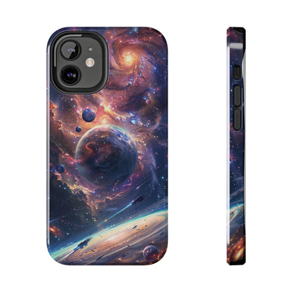 Cosmic Scene Phone Case for iPhone - Lightweight, Impact Resistant, Wireless Charging Compatible