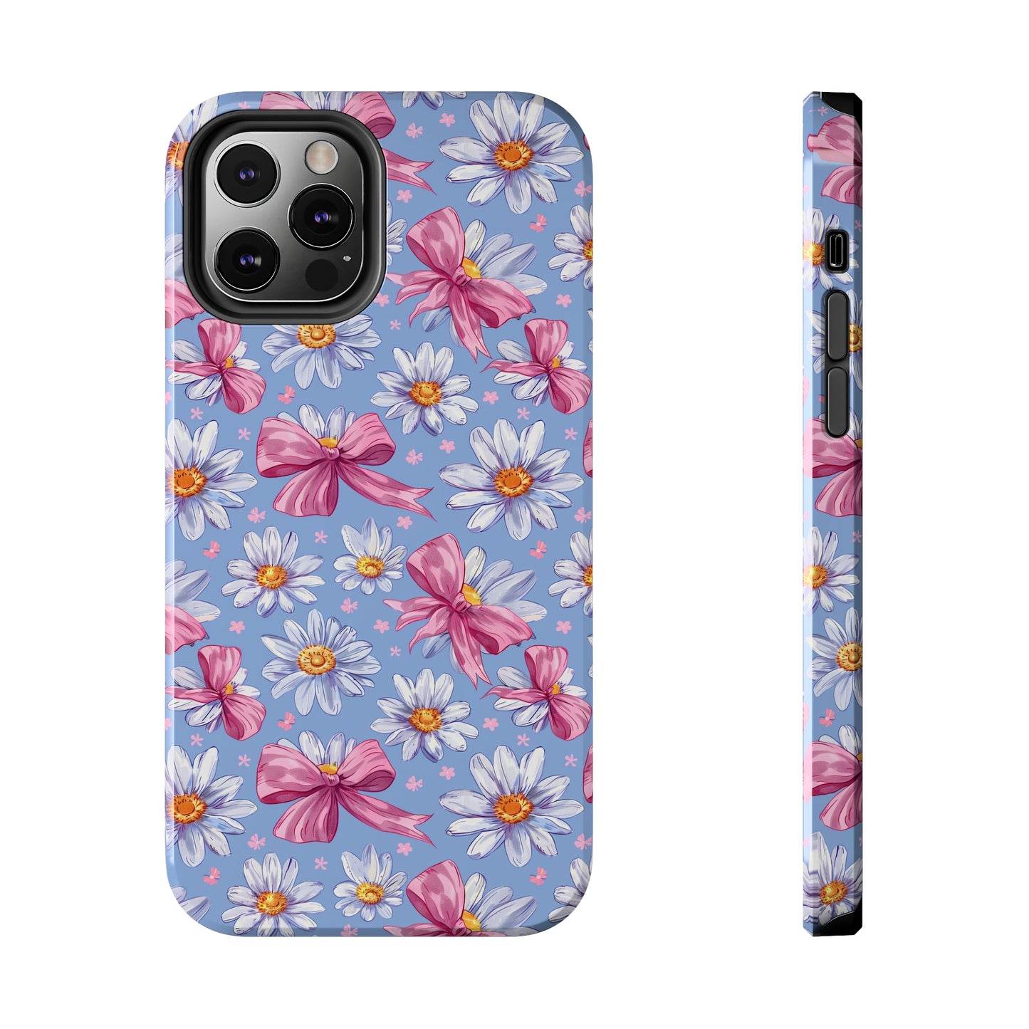 Daisies and Bows 2 Phone Case for iPhone - Lightweight, Impact Resistant, Wireless Charging Compatible