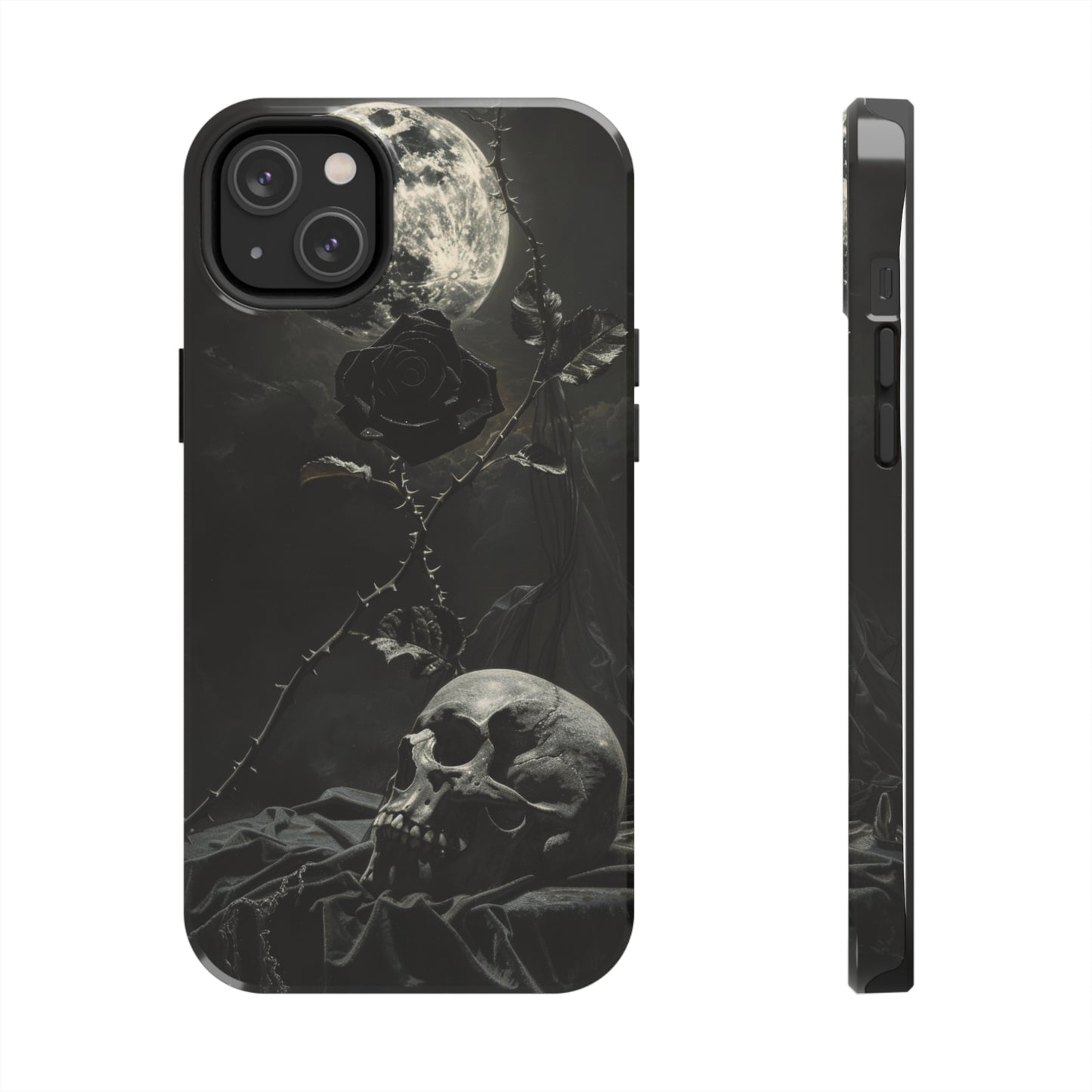 Gothic Elegance Phone Case for iPhone - Lightweight, Impact Resistant, Wireless Charging Compatible