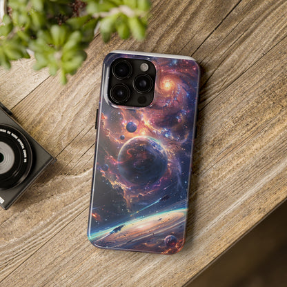 Cosmic Scene Phone Case for iPhone - Lightweight, Impact Resistant, Wireless Charging Compatible