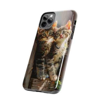 Window of Kittens Phone Case for iPhone - Lightweight, Impact Resistant, Wireless Charging Compatible