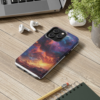 Cosmic Space Phone Case for iPhone - Lightweight, Impact Resistant, Wireless Charging Compatible