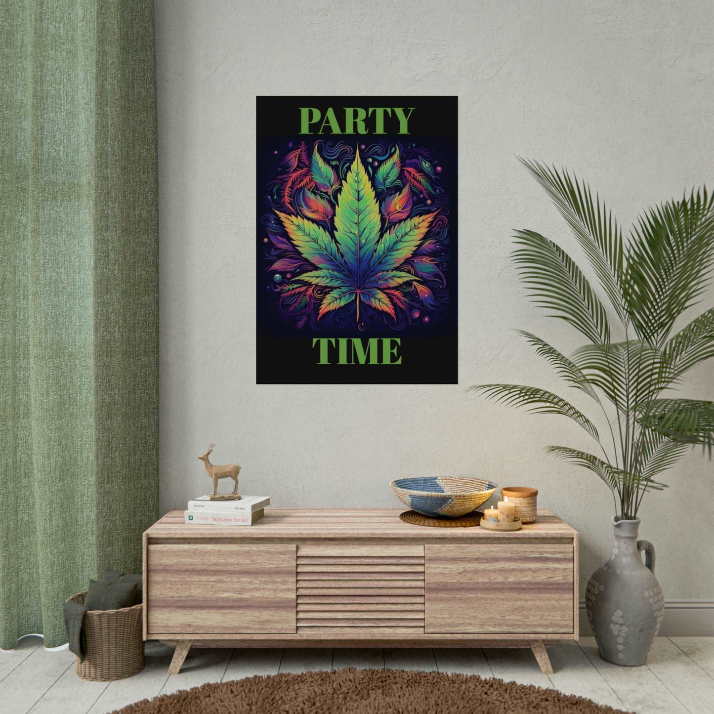 Neon Weed Poster