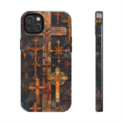 Religious Cross Phone Case for iPhone - Lightweight, Impact Resistant, Wireless Charging Compatible