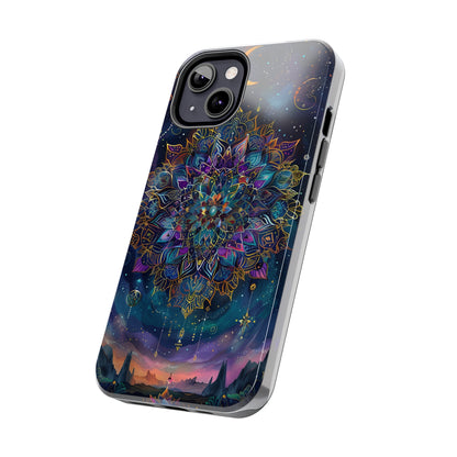 Mandala Pattern Phone Case 3 for iPhone - Lightweight, Impact Resistant, Wireless Charging Compatible