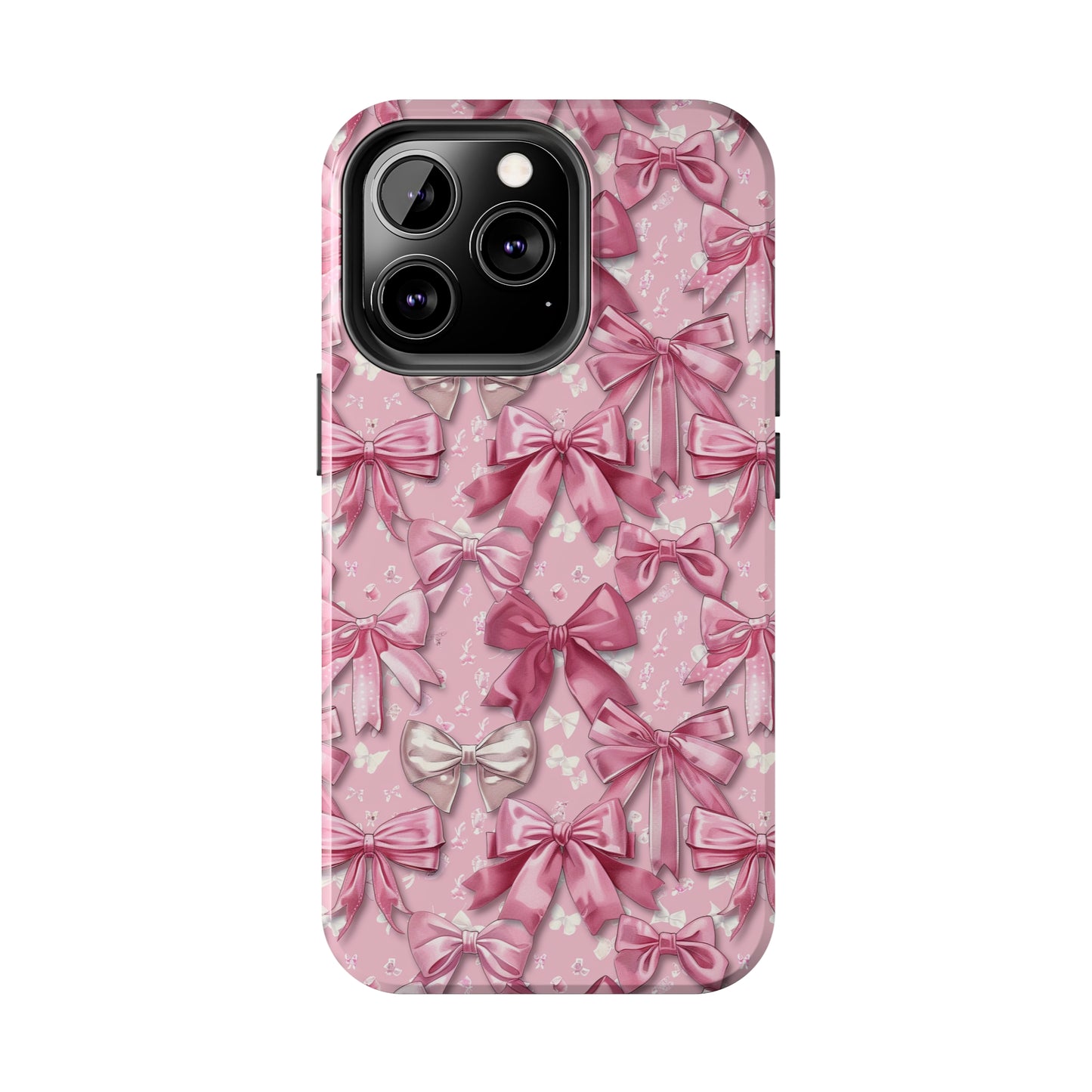 Pink Bows 4 Phone Case for iPhone - Lightweight, Impact Resistant, Wireless Charging Compatible