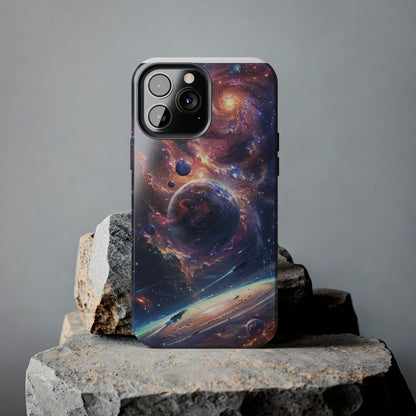 Cosmic Scene Phone Case for iPhone - Lightweight, Impact Resistant, Wireless Charging Compatible