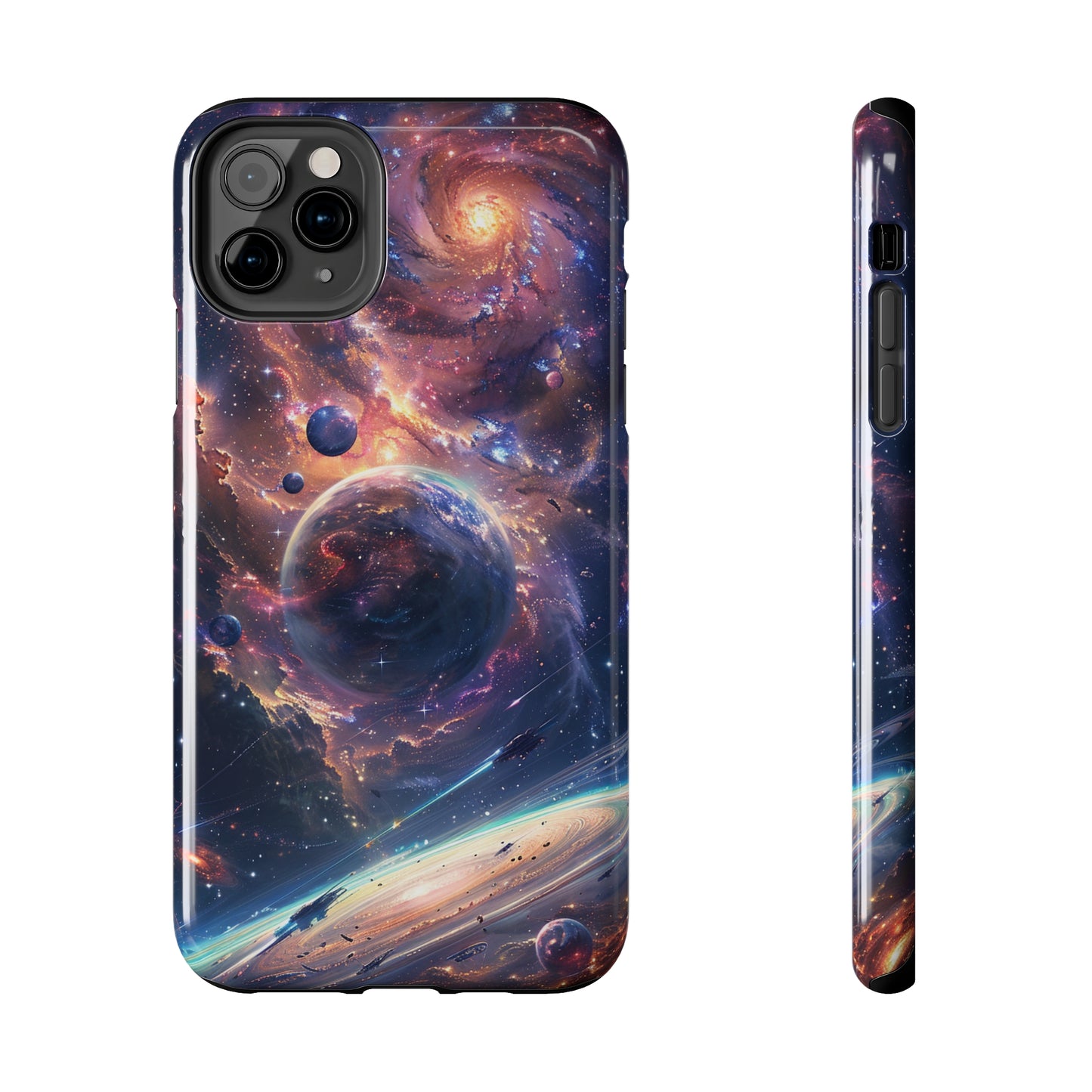 Cosmic Scene Phone Case for iPhone - Lightweight, Impact Resistant, Wireless Charging Compatible