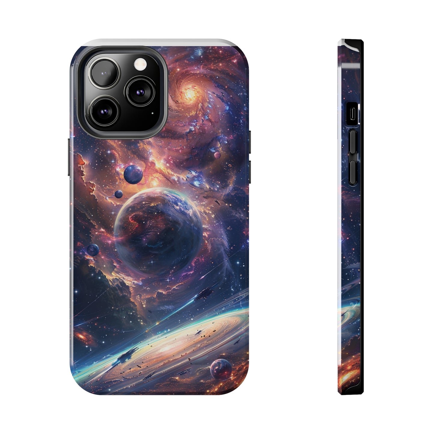 Cosmic Scene Phone Case for iPhone - Lightweight, Impact Resistant, Wireless Charging Compatible