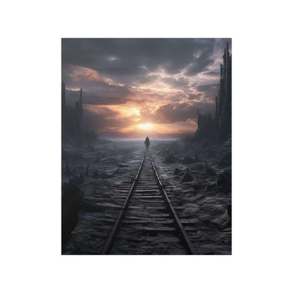 Railroad to nowhere Satin Poster | AI Poster | Abstract Art