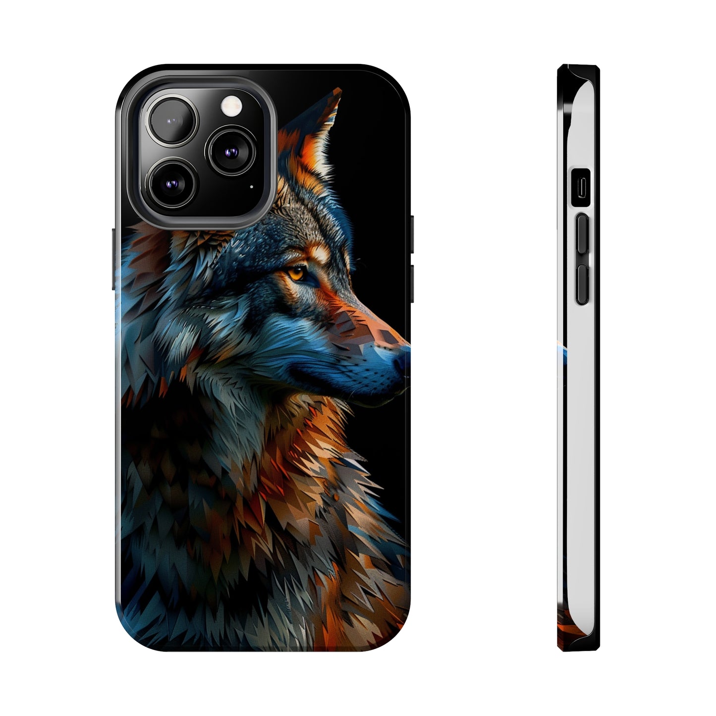 Biomorphism Style Wolf Phone Case 2 for iPhone - Lightweight, Impact Resistant, Wireless Charging Compatible