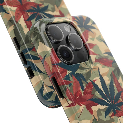 Cannabis Camo Phone Case for iPhone - Lightweight, Impact Resistant, Wireless Charging Compatible