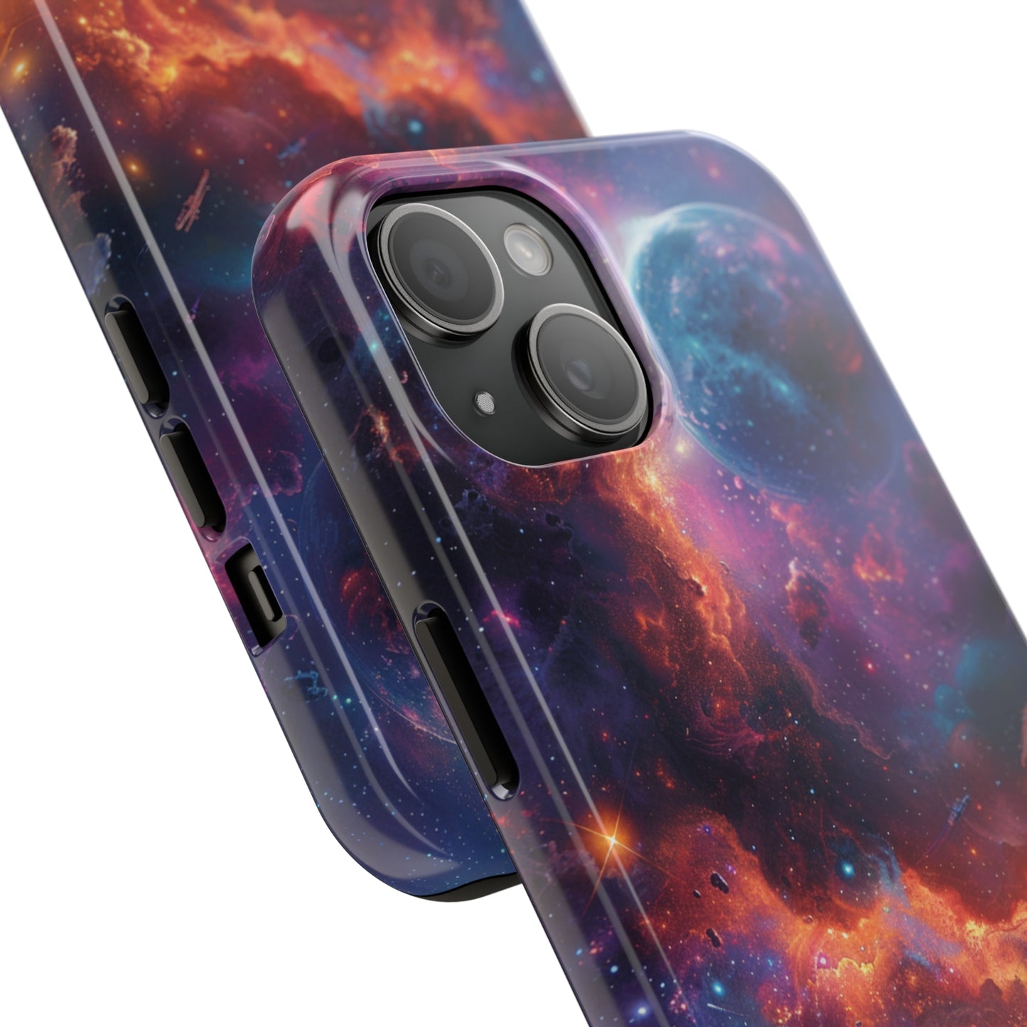 Cosmic Space Phone Case for iPhone - Lightweight, Impact Resistant, Wireless Charging Compatible