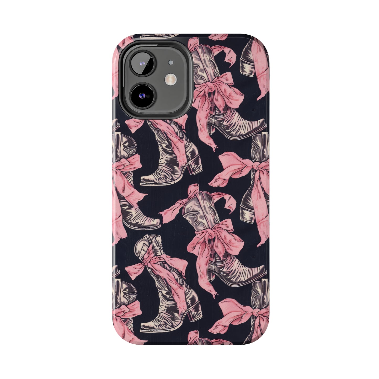 Bows and Boots 3 Phone Case for iPhone - Lightweight, Impact Resistant, Wireless Charging Compatible