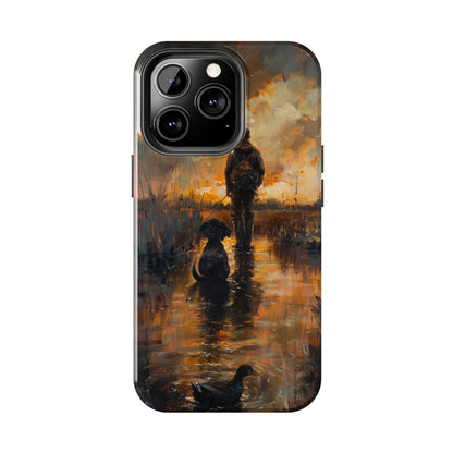 Water Color Mans Best Friend Phone Case for iPhone - Lightweight, Impact Resistant, Wireless Charging Compatible