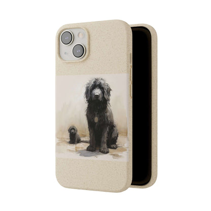 Biodegradable Custom Pet Phone Case, Dog iPhone Case, Doodle Phone Case, Newfypoo, Puppy phone case-AI phone case-AI By AJ