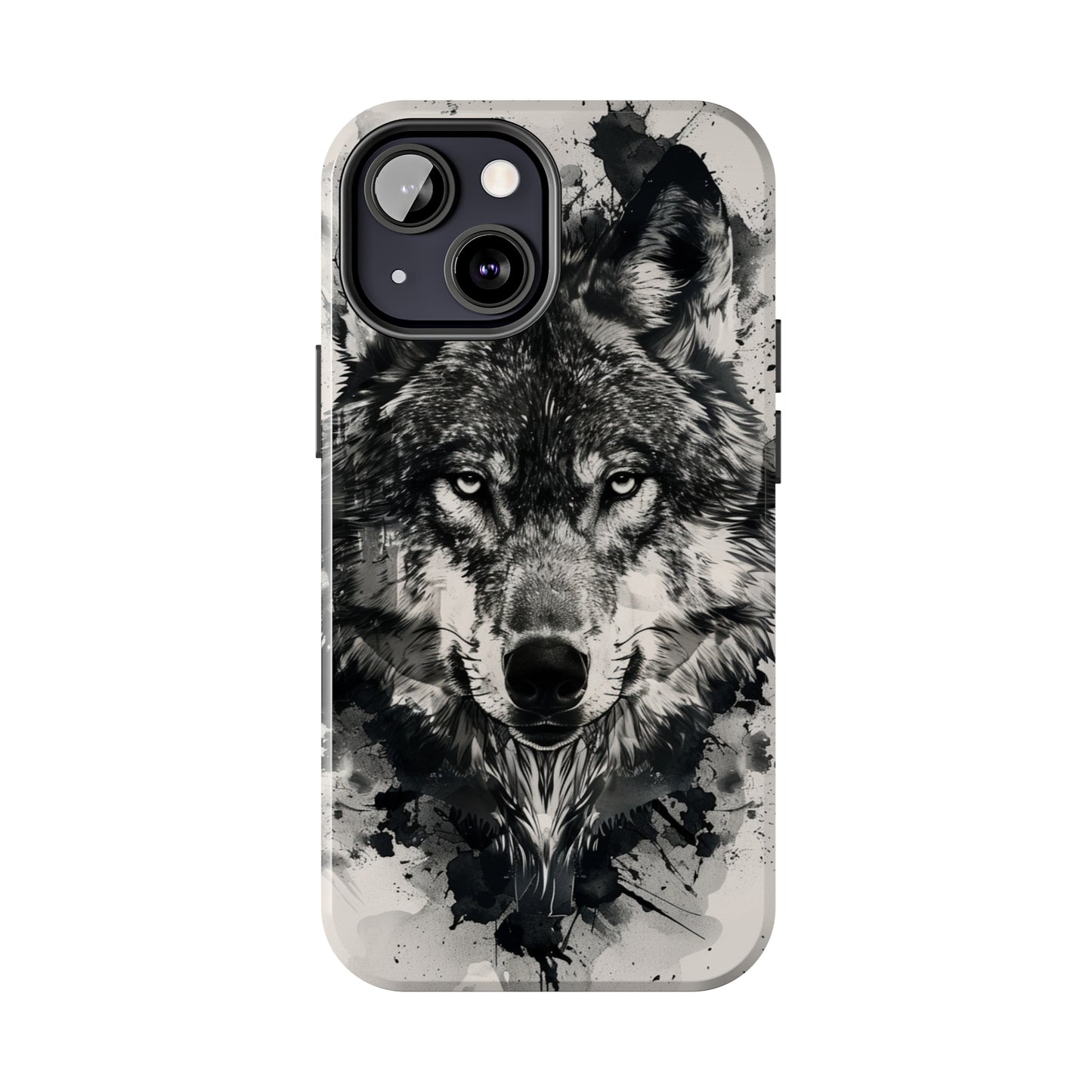 Calligraffiti Style Wolf Phone Case 3 for iPhone - Lightweight, Impact Resistant, Wireless Charging Compatible