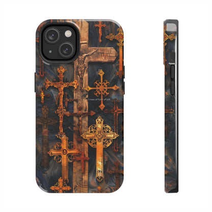 Religious Cross Phone Case for iPhone - Lightweight, Impact Resistant, Wireless Charging Compatible